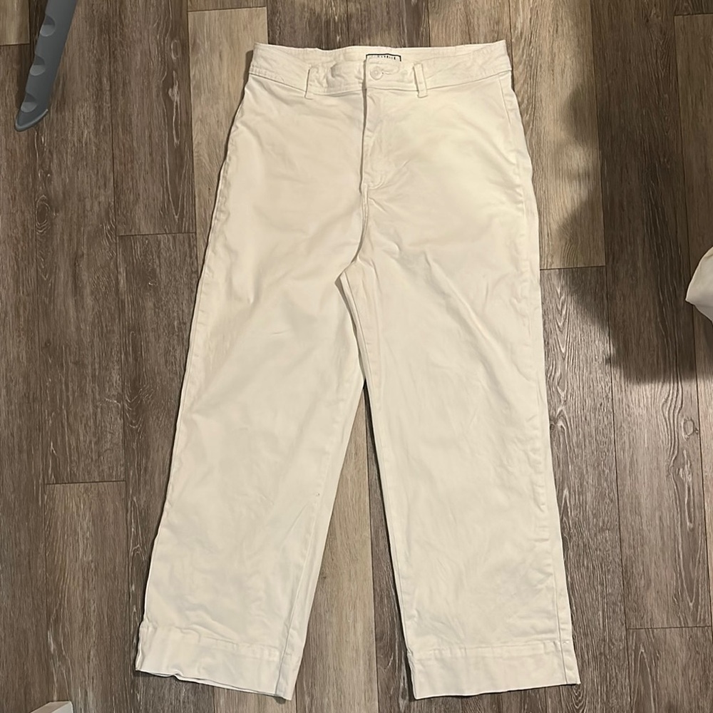BAGATELLE | Nordstrom Work Ready Off White Trousers - Picture 2 of 12